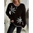 Women'S Snowflake Print Sweater - Winter Season, Holiday Style, Long Sleeves, Contrast Trim, Trendy Holiday Fashion, Ideal For Christmas Parties, Winter Outings, And Festive Events