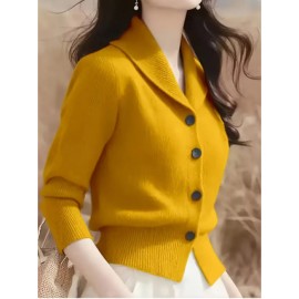 Women's Turn- Collar Cardigan Coat