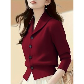 Women's Turn- Collar Cardigan Coat