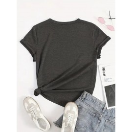 Crew Neck T-Shirt - Fashionable Womens 