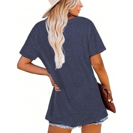 Women's Vintage 70s Retro Boho T-Shirt - Oversized Short Sleeve Round Neck Top with Mushroom & 'VINTAGE SOUL' Print, Navy Blue & Beige Casual Loose Fit Blouse for Spring Summer Outfits (Machine Washable)