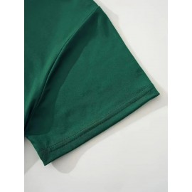 Local delivery - One piece Women's printed T-shirt -100% casual round neck short sleeved top with rugby elements, breathable and comfortable, suitable for match days, parties and daily wear, machine washable, all season casual clothing - perfect for