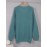 [Plus Size Cable Cardigan] Plus Size Women's Cable Cardigan - V-Neck, Loose Fit, Long Sleeve, Solid Teal, Medium Stretch, Fall/Winter, Casual & Outdoor Wear | Cardigan Sweater
