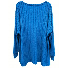 [Elegant Long Sleeve Cardigan] Plus Size - Women's Plus Size Elegant Long Sleeve Cardigan - Cozy Ribbed Open Front Sweater with Button Details, Solid Color, Medium Stretch, Perfect for Fall/Winter Casual Wear, Casual Wear Cardigan | Elegant Long Sleeve | Construction, Sweater Cardigan, Plus Size Women Clothes, Plus Size, Plus Size Women Top, Cardigan For Curvy/large Size Women, Sweater For Curvy Women, Elegant Cardigan For Women, Cardigan For Women On