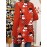 Plus Size - Women'S Christmas plus size Cardigan- Red& Black Checkered Snowman Pattern Longline Loose Fit Lightweight Warm Winter Coat, Machine Washable Elegant Holiday Party Outerwear, Festive Clothing, Comfortable Fabric